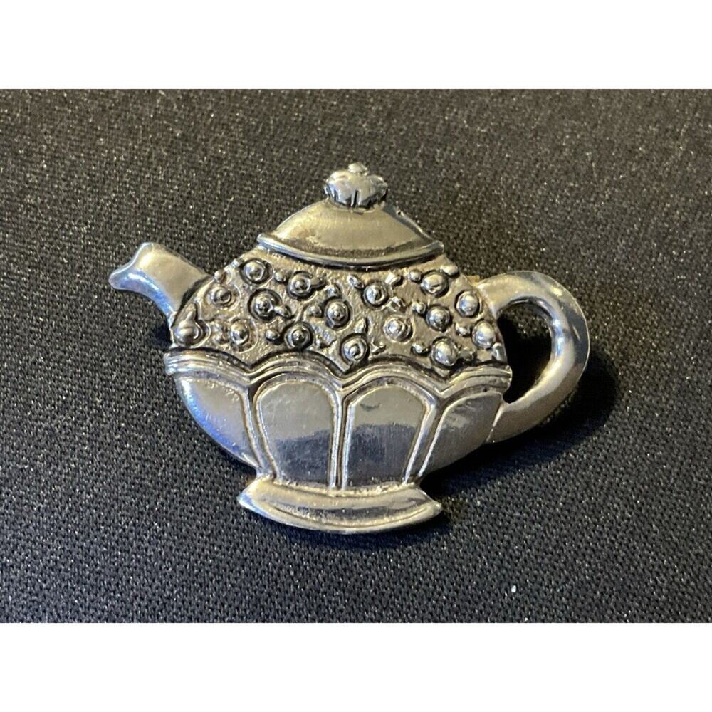925 Sterling Silver Mary Engelbreit Teapot Vintage Brooch